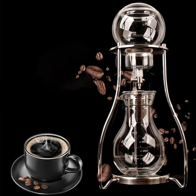 Cold Brew Coffee Maker Ice Drip Coffee Maker Iced Coffee Cold Brew Drip Tower Cold Brew Iced Coffee Drip Tower Wooden Coffee Maker Coffee Offices Home Coffee Maker Brewer Machine(Color:C)