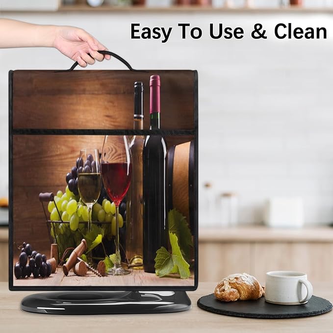 cfpolar Kitchen Aid Mixer Cover Compatible with 6-8 Quarts Grapes Wine Green Leaves Stand Mixer Cover Kitchen Aid Mixers Accessories Appliance Organizer Bag Dust Covers with Zipper Pocket