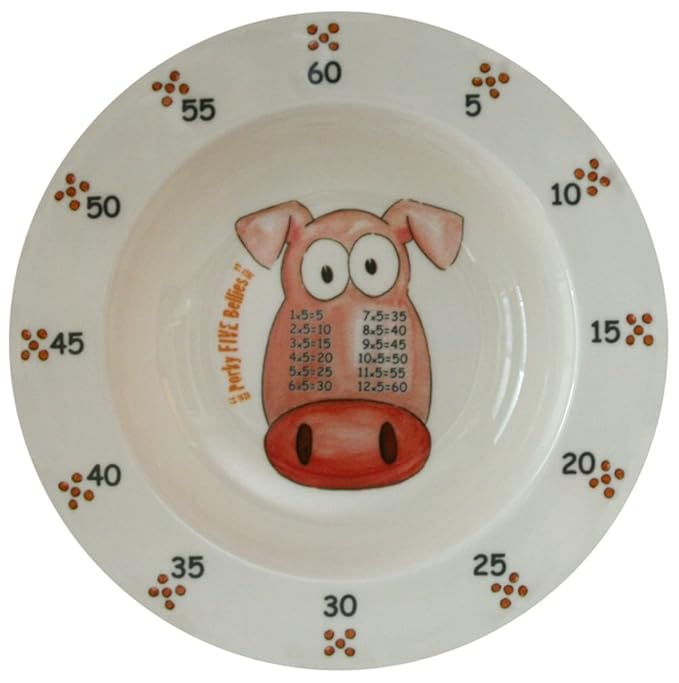 Times Table Dinnerware 4-piece Early Years 7 inch Melamine Rimmed Bowl Set