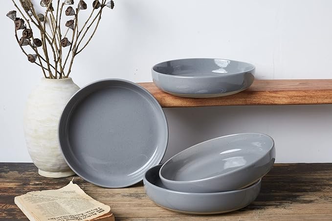 Famiware Milkyway Dinnerware Sets 20 Piece Dish Set Dark Gray