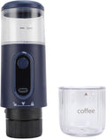 Zopsc Portable Coffee Maker Rechargeable Portable Espresso Machine Travel Capsule Coffee Maker for RV Car Hiking Camping Office (Navy Blue)