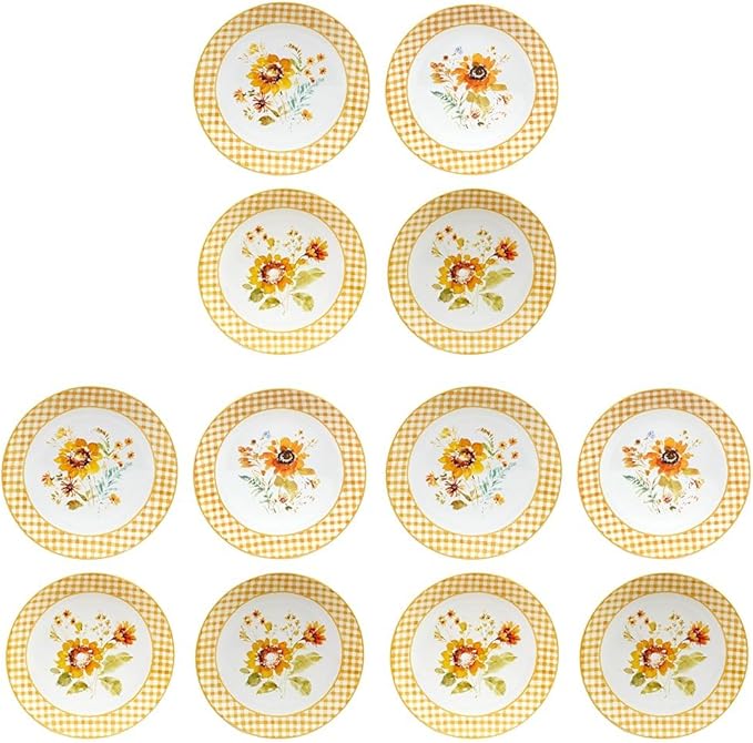 Certified International Sunflowers Forever 11 Dinnerware Plates Large MulticolorSet of 4 (Pack of 3)