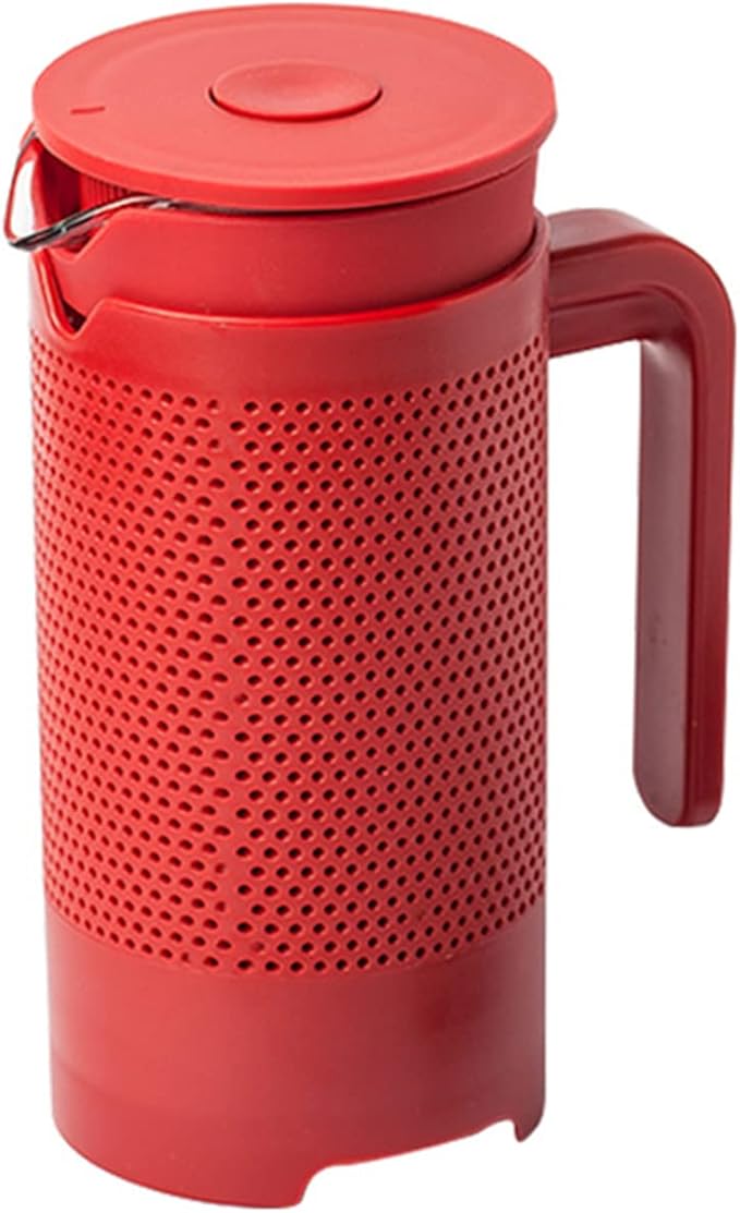 Coffee Maker Coffee Pot Espresso Mocha Machine 350ml French Press Large Capacity Glass Insulated Coffee Press Core Drink Tool for BaristaRed
