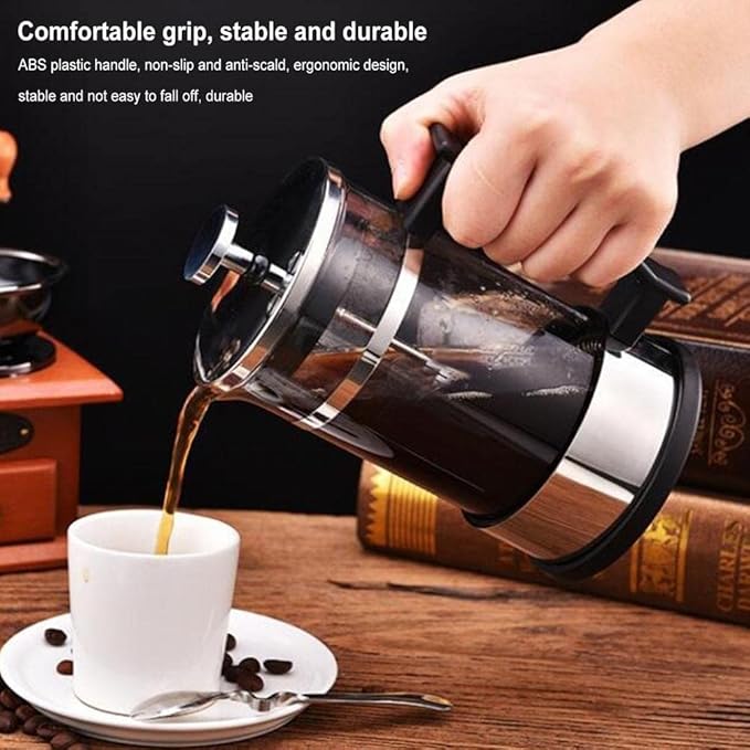 Glass Coffee Maker Kettle Manual Tea Pot With Handle Espresso With Filter