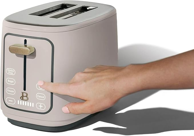 Smart Kitchen Toaster with Touch Interface and Preset Modes Advanced Two-Slice Toaster with Wide Slots and 7 Browning Levels (Porcini Taupe)
