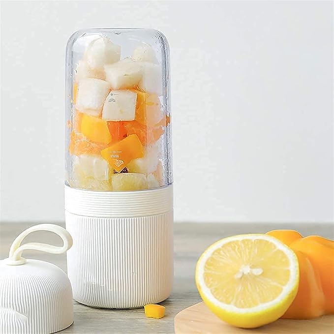 Portable Blender Cordless Personal Blender Juicer Mini Mixer Smoothies Maker Fruit Blender Cup With USB Rechargeable 400ml for Home Office Sports Travel Outdoors
