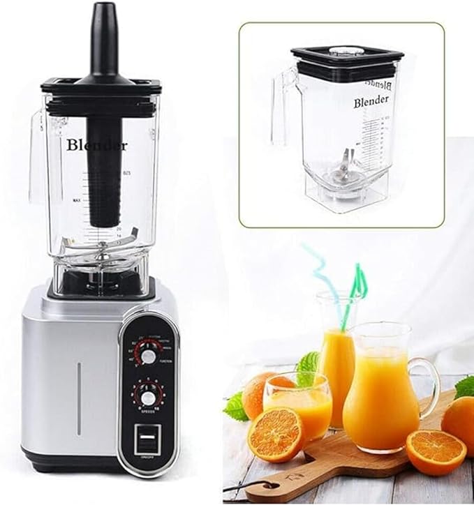 Commercial Smoothies Blender 2200W High Speed Low Noise 1.5L/0.4Gal Fruit Juicer Smoothie Mixer Maker with Timer Professional Countertop Heavy Duty Blender for Ice Crush Shakes