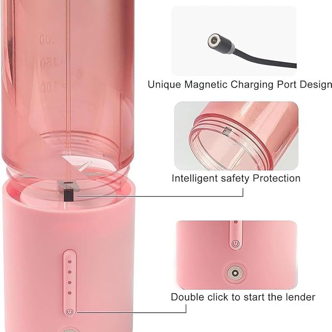 Small USB Rechargeable Blender Fruit Juicers Rechargeable Fruit Juicer Portable Blender IPX8 ABS Portable Electric Juicer