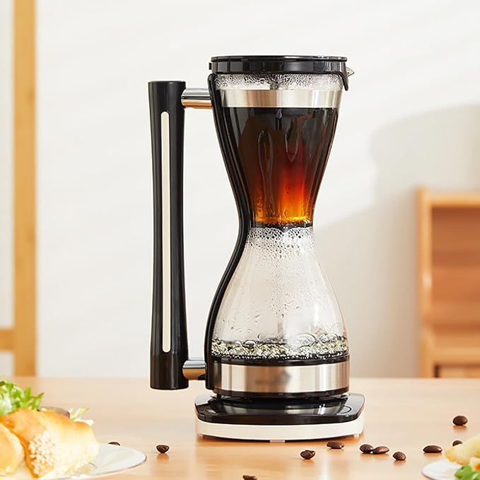 750W Syphon Vacuum Coffee Maker 240ml Glass Syphon Coffee Pot 3 Speed Adjustable Anti-dry Burn Protection Split Design Smart Touch Withstands Temperatures Up To 210°C for At Home Coffee Shops