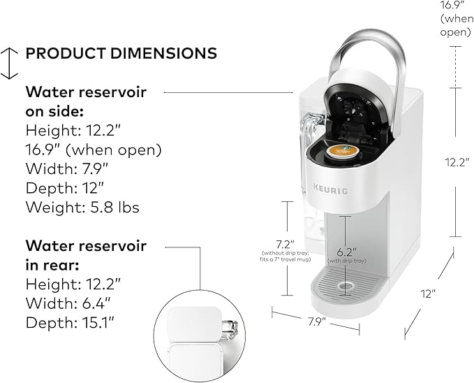 Keurig K-Supreme SMART Single Serve Coffee Maker With WiFi Compatibility 4 Brew Sizes And 66oz Removable Reservoir Compatible with Alexa White