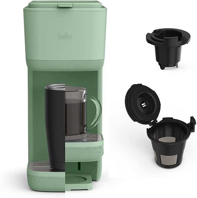 Single Serve Coffee Maker with Reusable Filter and Compact Countertop Design Personal Pod-Free Coffee Machine for Everyday Home Brewing – Bella Kitchen Collection