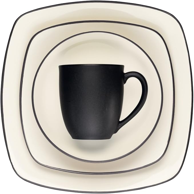 Noritake Colorwave Graphite 4-Piece Square Place Setting Service for 1