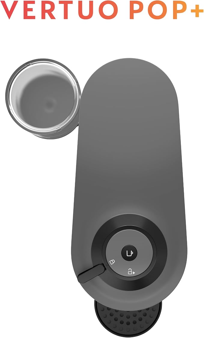 Nespresso Vertuo Pop+ Coffee and Espresso Maker by Breville with Milk Frother Dark Grey