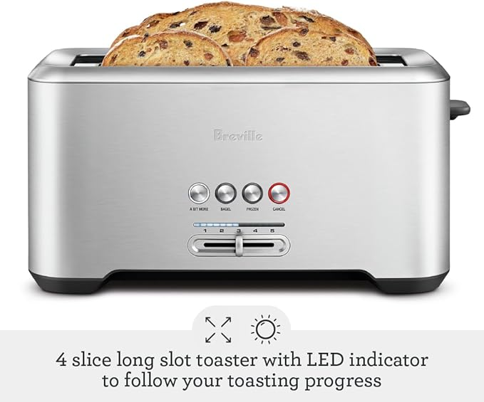 Breville BTA730XL Bit More Toaster 4 Slice Brushed Stainless Steel