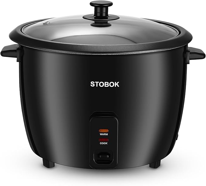 Compact Electric Rice Cooker with Clear Lid Grain Cooker for Rice Porridge Stews and Soup Space-saving Small Appliance with US Plug Auto Keep Warm Function for Dorms and Travel