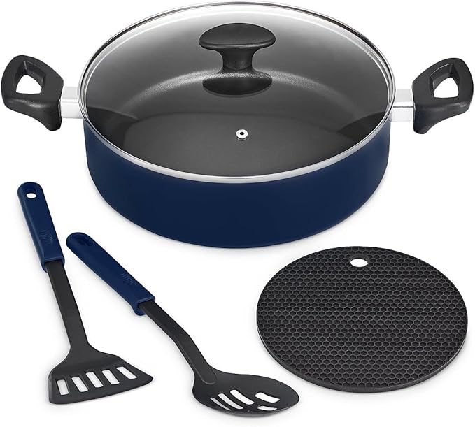 Bella 5-pc. Nonstick Everyday Pan Set in Navy Blue