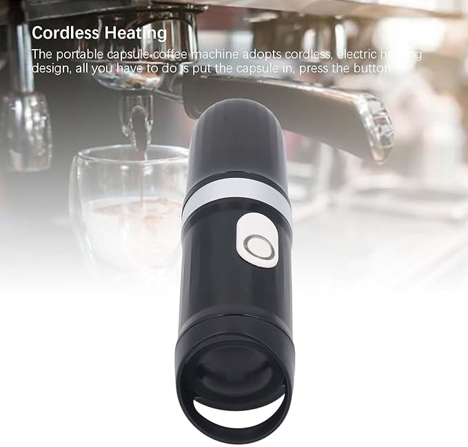 Portable Electric Espresso Machine Espresso Machine Self Heating 20 Bar Mini Coffee Maker Cordless Single Serve Coffee Maker for Camping Travel RV Hiking Office