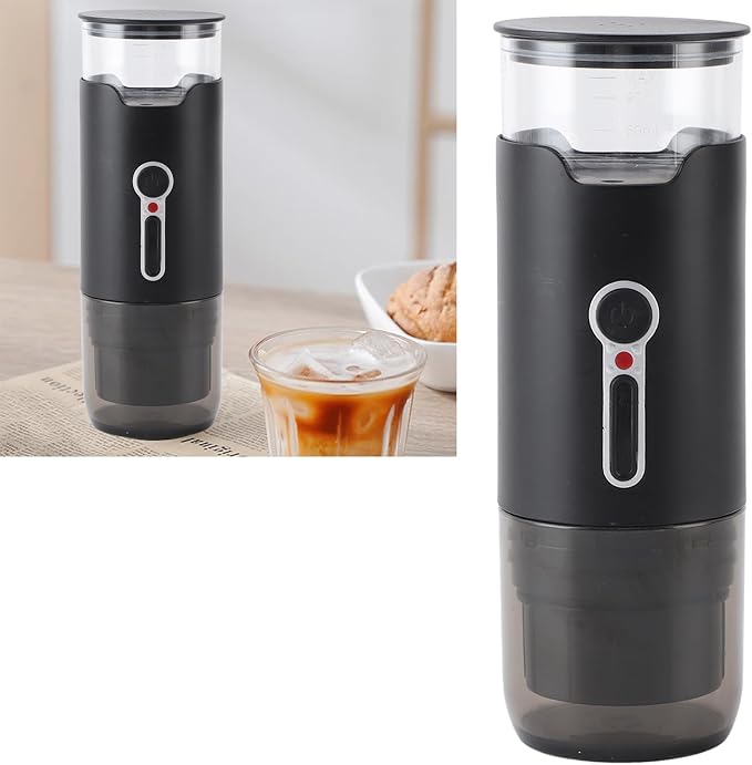 Portable Rechargeable Mini Coffee Maker 15 Bar Pressure Electric USB Coffee Machine Lithium Battery 1500mAh Capsule Coffee Flavor Variety (Italian Non Heating)