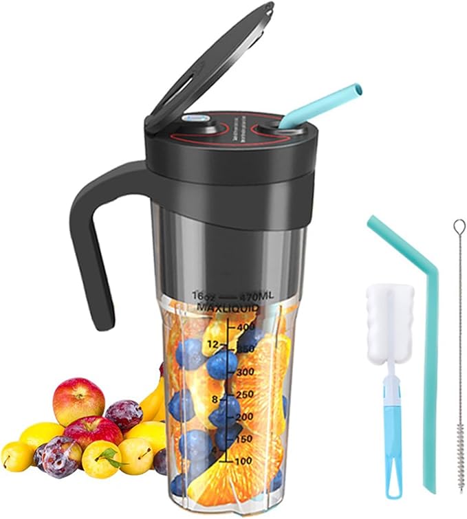 Portable Blenders and Shakes Blender USB Rechargeable Handheld Cup Sports Travel and Home Rechargeable