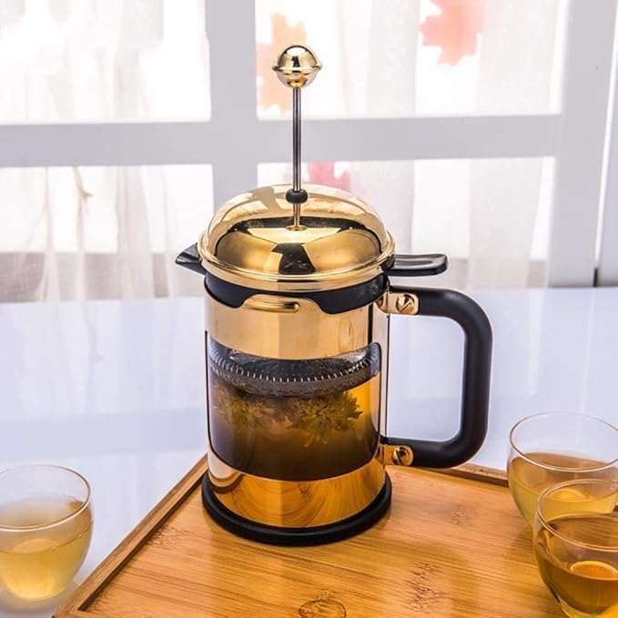 French Press Coffee MakerHousehold French Filter Pressure Hand-pushed Heat-resistant Glass Filter Tea Maker can Be Used As A Coffee Or Tea Press (Size : 350ML)