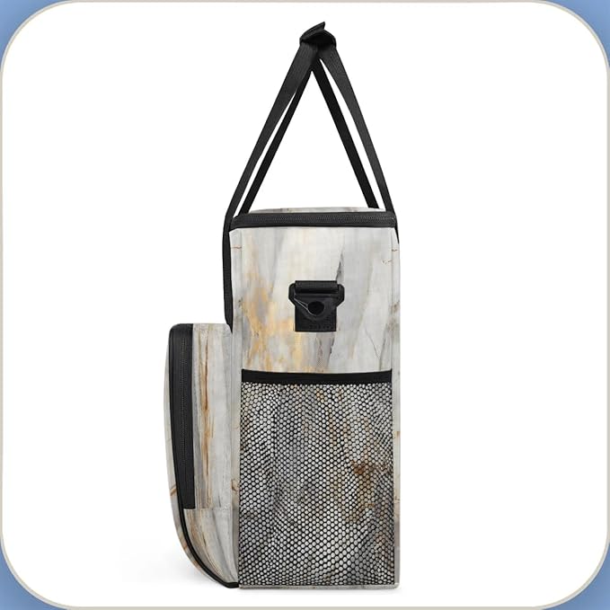 Classic Marble Patterns Coffee Maker Travel Bag for K-Mini or K-Mini Plus Single Serve Coffee Brewer Portable Storage Tote Case for Tarvel