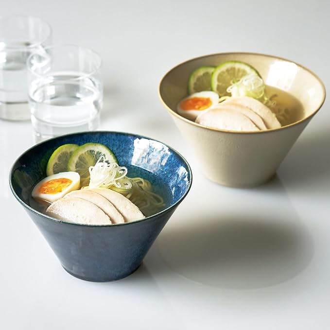 Aito Aito Seisakusho Natural Color Dinnerware Set Dishwasher-Safe Microwave Safe Ramen Donburi Large Diameter Approximately 6.7 x Depth 3.7 inches (17 x 9.4 cm) Mino Ware Stylish Bowl Plate