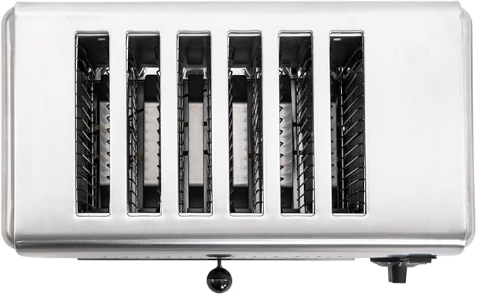 6 Slice Toaster 1650W Stainless Steel Bread Baking Machine Commercial Countertop Toaster for Kitchen Home Restaurant Bakery