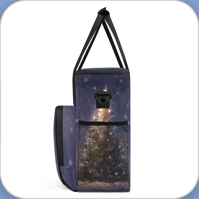 Xmas Tree Coffee Maker Carrying Bag Fantastic Tree Travel Storage Bag Compatible with K-Mini or K-Mini Plus Single Serve Coffee Brewer Carrying Case with Multiple Pockets &amp Shoulder Strap