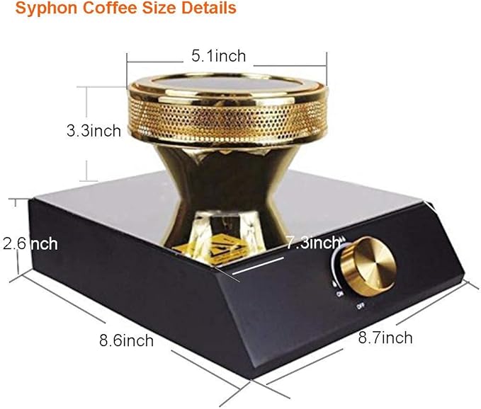 TOPCHANCES Syphon Coffee HeaterSyphon Vacuum Coffee Maker110V Halogen Beam Heater Burner Stove Infrared Heat Coffee Heating Stove for Coffee Maker
