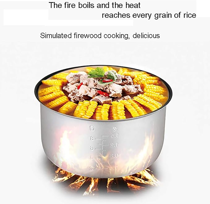 Rice Cooker Electric Rice Cooker with Non Stick Stainless Steel Removable Pot 2/3/4/5L Warming Function Free Measuring Mug And Scoop(3L)