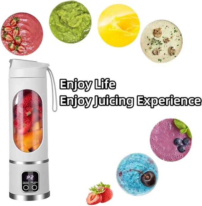 Portable Blender Electric Juicers Fruit Mixers USB Rechargeable Smoothie Mini Blender Personal Juicer 12 Cutter 3Gears B