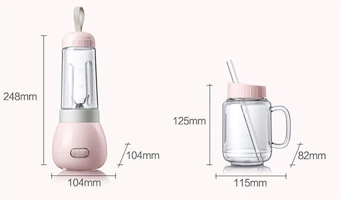 Portable Personal Size Smoothies and Shakes Handheld Fruit Machine 400ML USB Rchargeable Juicer Cup Ice Blender Mixer