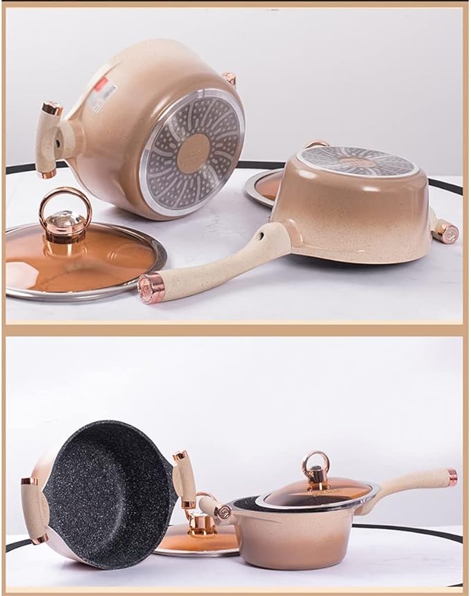 8 Pieces Wok Soup Pot Household Gas Induction Cooker Supplies Kitchen Pot Cooking Set Kitchen Pan Set Variety Pack