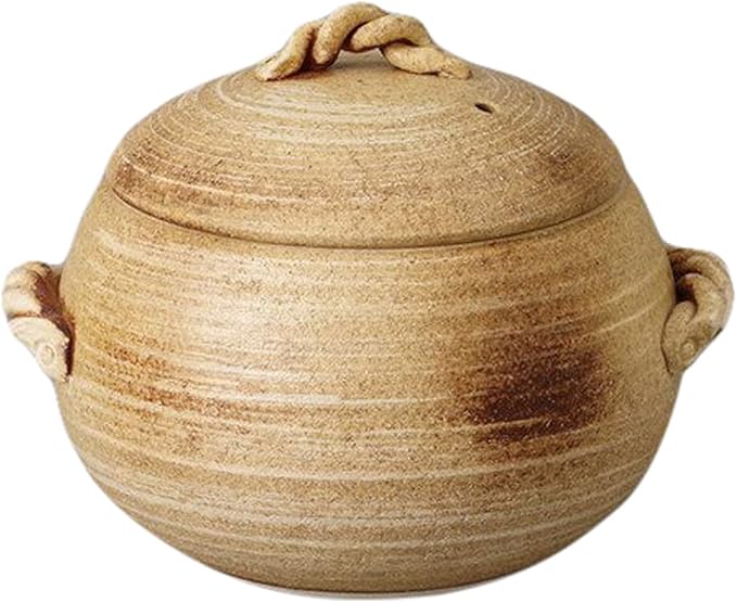 Set of 5 Iraho 3 Cups Chestnut Shaped Rice Pot 8.3 x 7.1 x 6.5 inches (21 x 18 x 16.5 cm) [Earthenware Pot] [Restaurant Japanese Tableware Commercial Use]