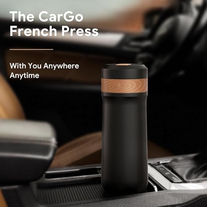 Portable French Press Stainless Steel Coffee Maker Travel French Press Insulated Bottle Cup - 320ml Portable Coffee Maker with Double Wall Insulation Ideal for On - the - go Coffee Lovers