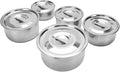 Kitchen Cookware Sets5 PCS Stainless Steel Multifunctional Soup Pot Set Induction Compatible Sauce Pan Kitchen Cooking Small Pots with Lids Minimalist Pots and Pans