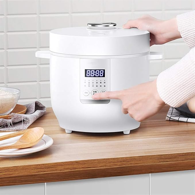 6-in-1 Multi-Purpose Electric Rice Cooker Mini Intelligent Cooker Stainless Steel Material 1-Key Open Cover Design Automatic Heat Preservation Function