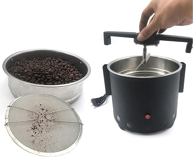1.1LB Coffee Bean Cooler Electric Roasting Cooling Machine Rotating Coffee Bean Cooling Plate With Stainless Steel Two-layer Filter Screen For Homecafe Roasting Cooling 110V
