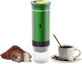 Portable Electric Espresso Coffee MakerSelf-Heating Car Espresso Maker3-in-1 Espresso Makerfor Camping RV Travel Office (green)