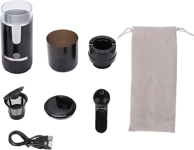 Portable Coffee Maker 170ml Capacity Rechargeable Electric Ground Coffee Capsules Maker for Travel Camping Office