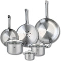 ELO 9512650 Cookware Set 6-Piece 3-Piece Cookware Set 24 28 32 cm and 3 Saucepans 12 16 and 20 cm Elo Profi Citrine Stainless Steel Induction