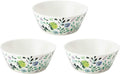 Narumi 51854-23166P Anna Emilia Dinnerware Set Diameter 5.5 inches (14 cm) Green Floral Pattern Cute Set of 3 Microwave Warming Dishwasher Safe Gift Box Included