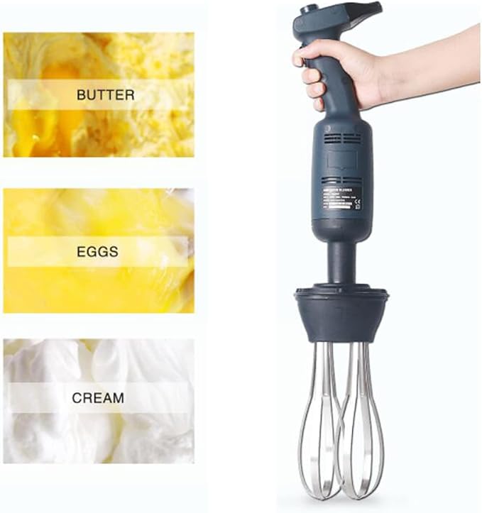 Handheld Blender with Adjustable Speed Stainless Steel Rod and Whisk Attachments Ideal for Soups Sauces and More Ergonomic Design