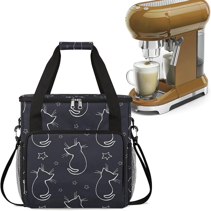 cfpolar Coffee Maker Storage Bag Waterproof Travel Carrying Storage Tote Bag Organizer Case Compatible with K-Mini or K-Mini Plus And Suitable for Other Accessories With Pockets for K-Cup Pods