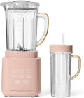 PowerExact Blender 700W with PrecisionSense Auto-Adjust Dual Jar System 4 Preset Programs Dishwasher Safe Parts (Rose)