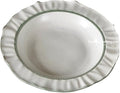 Ceramic Dinnerware Set White with Sesame Lace Design 2-Piece Set with 8.4-Inch Plate and 4.5-Inch Bowl
