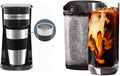 Elite Gourmet EHC111A 14oz Single-Serve Compact Coffee Maker Stainless Steel Mug + HyperChiller HC2 Patented 12.5Oz Instant Coffee/Beverage Cooler Chiller Iced Tea Wine Spirits Juice Black