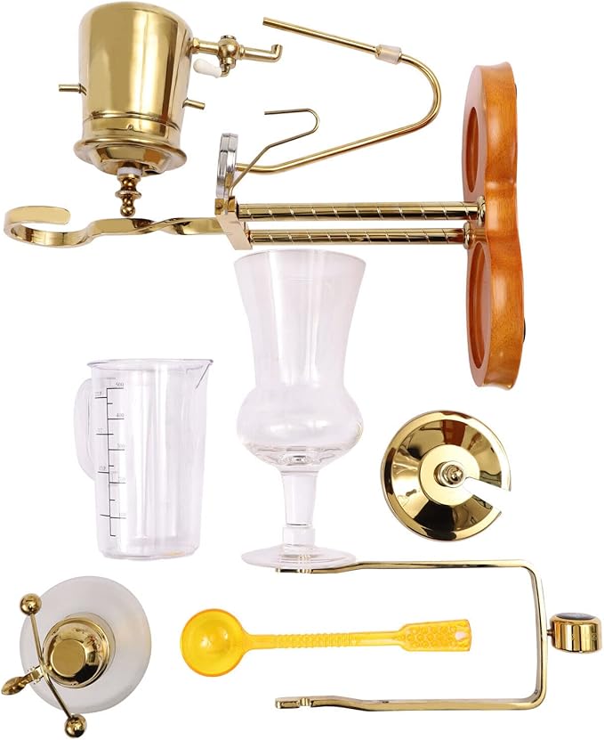 LYNICESHOP Belgian Coffee Pot Gold Belgium Royal Family Balance Syphon Coffee Tea Pot Maker Coffee Machine Set Belgium Luxury Royal Family Balance Syphon Siphon Coffee Maker