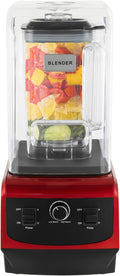 Professional Blender for Kitchen 2200W Electric Commercial Countertop Blender Milkshake Mixer Mixed Drink Smoothie Maker for Home Restaurant Speed Control 2.2L/0.6Gal Cup Red