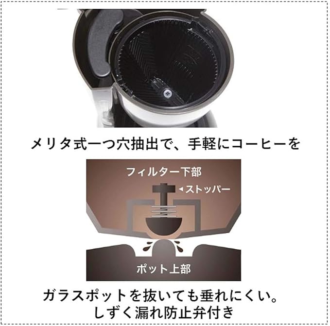 Melitta (Melita) coffee maker [2-5 tablespoons] ES (Eze) Dark brown SKG56T